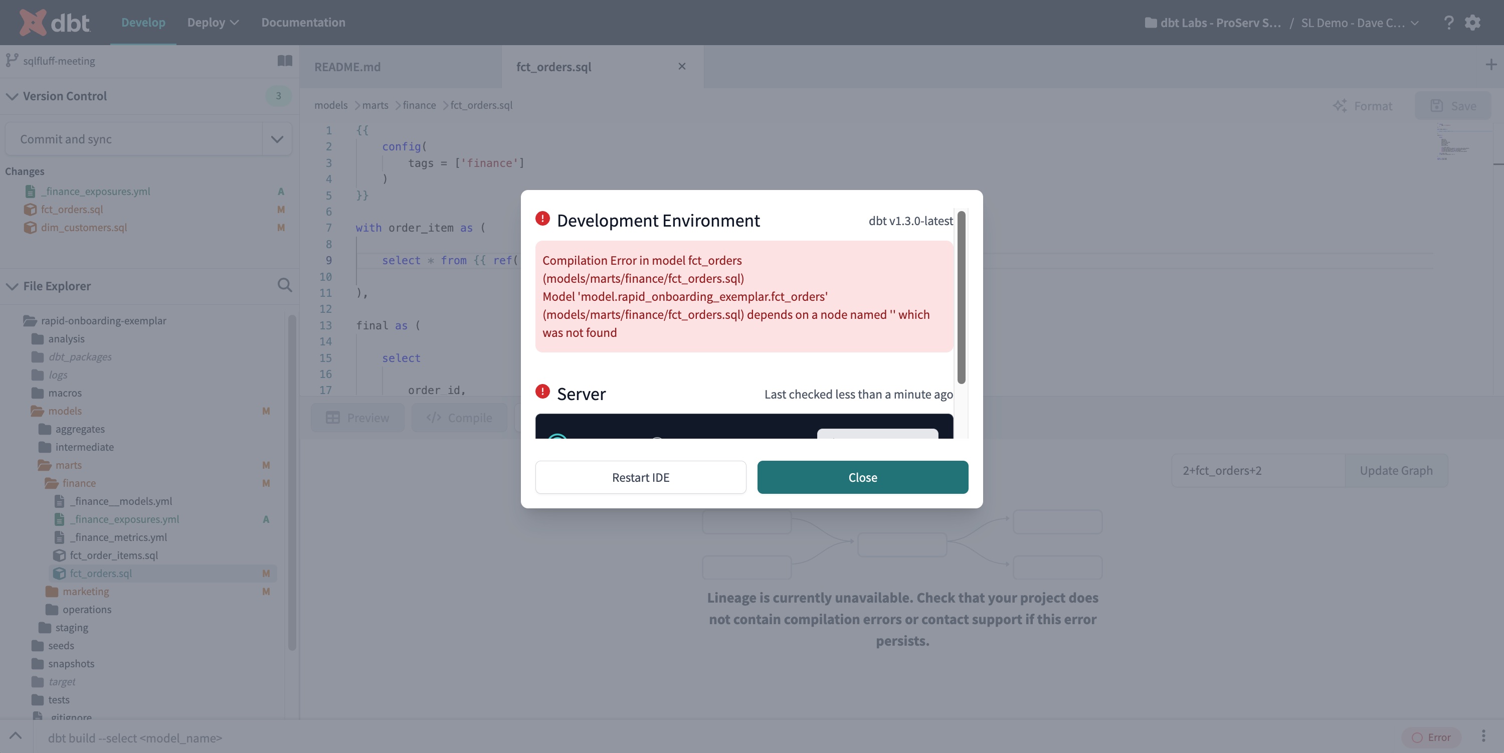 The Command History returns a log and detail of all your dbt invocations. The Command History returns a log and detail of all your dbt invocations.