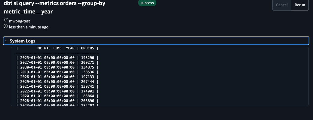 Validate the metrics and time spine output in the Studio IDE Validate the metrics and time spine output in the Studio IDE